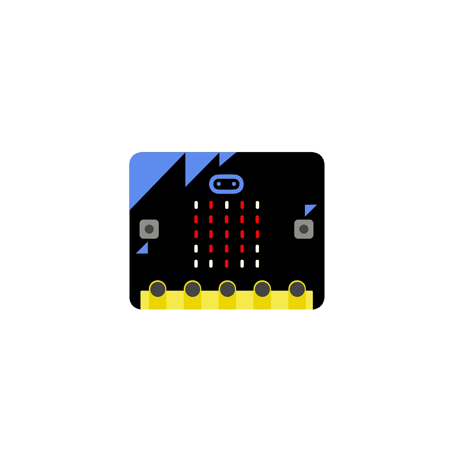 a blue microbit board